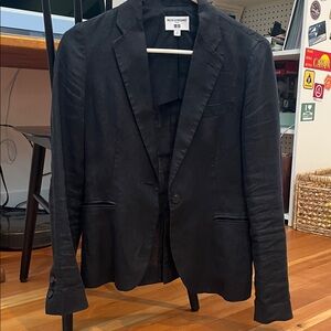 Uniqlo ines de la fressange Black linen Blazer XS
